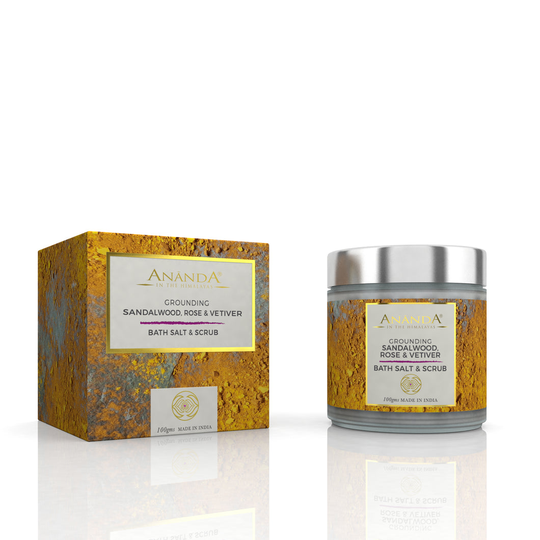 Grounding Bath Salt & Scrub- Sandalwood, Rose, Vetiver